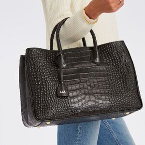 CROC EMBOSSED ITALIAN HANDBAG